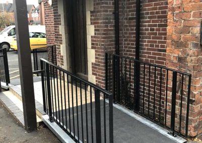 Bespoke fabrication of steel access railings and ramp