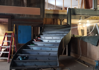 Bespoke Stair case with wave for Joules crown warf.